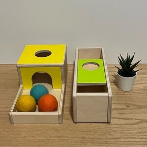 Lovevery Wooden Ball Drop x 2 with 3 Felt Balls